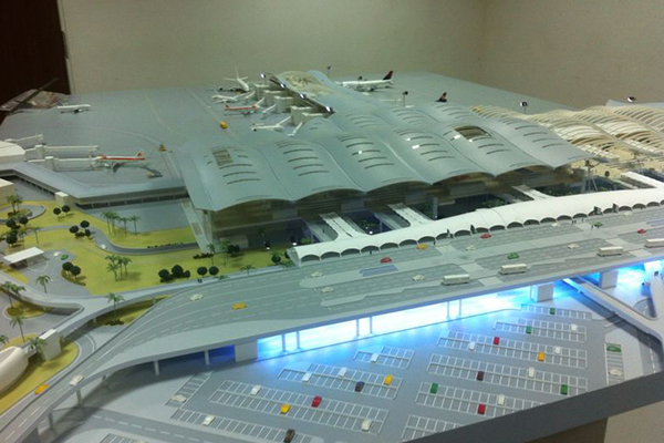 Maqueta arquitectura aeropuerto Argel