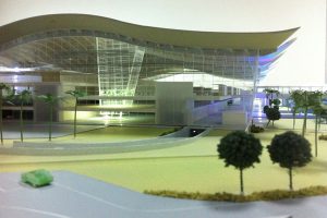 Maqueta arquitectura aeropuerto Argel