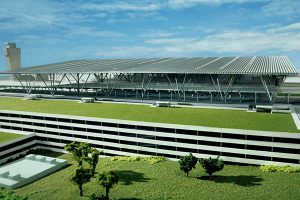 Maqueta arquitectura aeropuerto Santiago